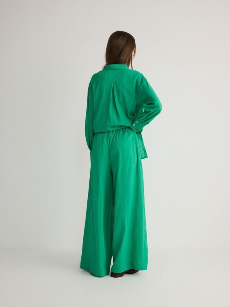 Green Reserved Culotte Women's Trousers | JUSQ-84012