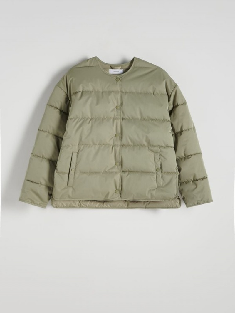 Green Reserved Quilted Women's Jackets | FLKQ-56231