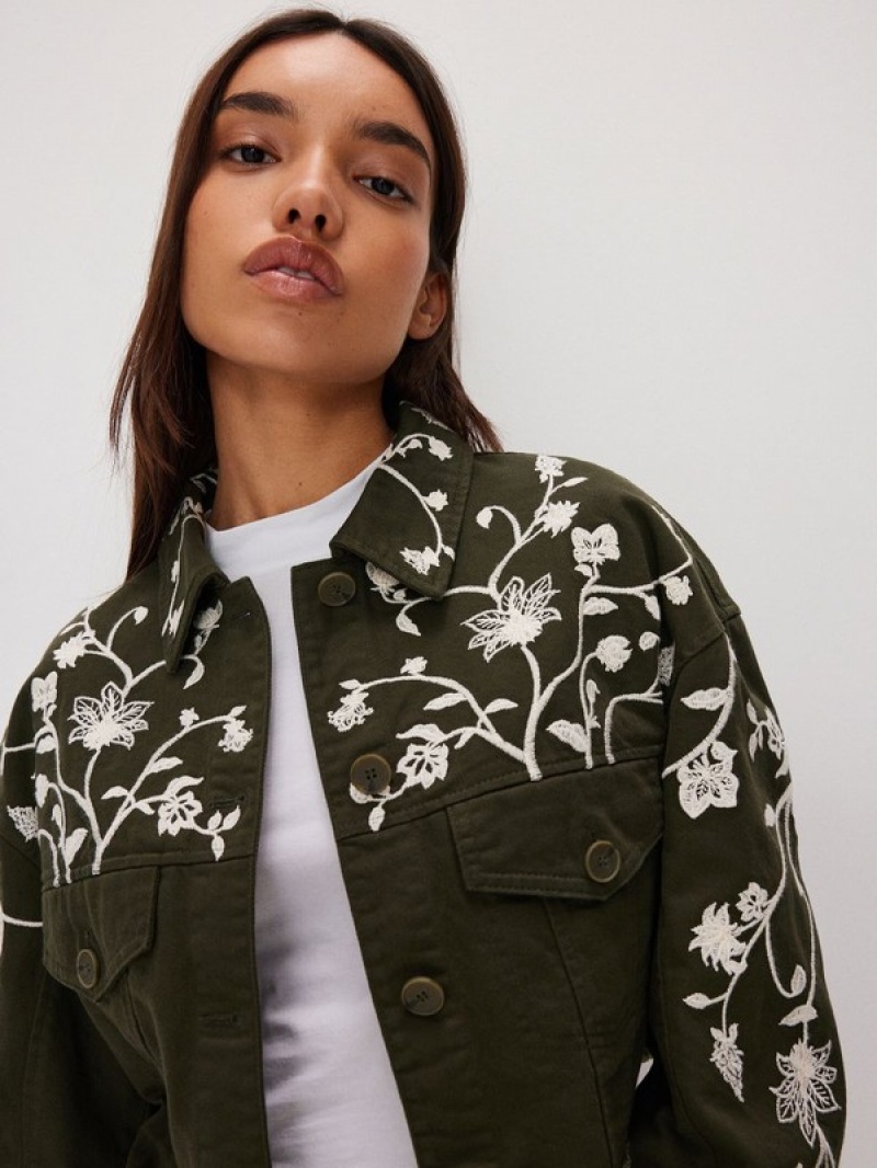 Green Reserved Quilted Women's Jackets | XWVH-85160