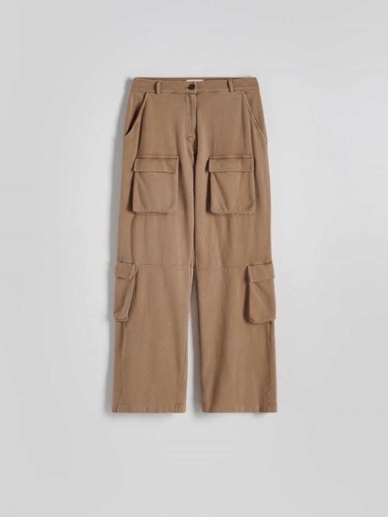 Grey Reserved Cargo Women's Trousers | AOQB-70239