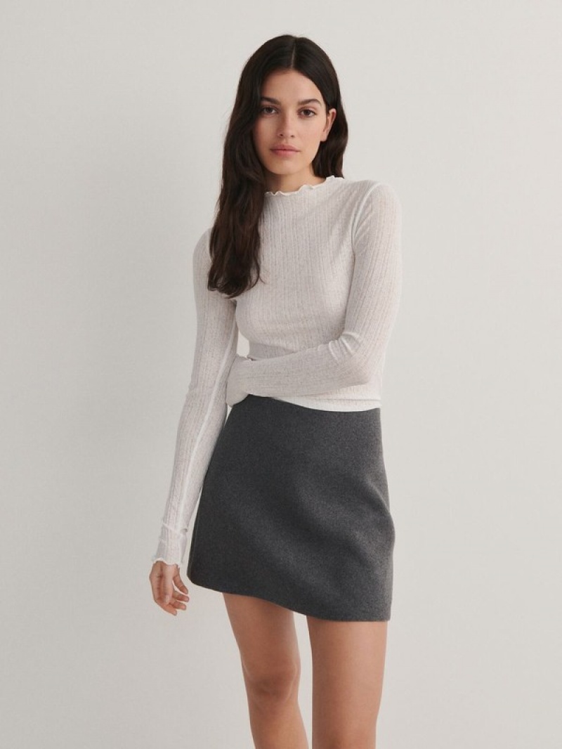 Grey Reserved Mini Women's Skirts | VQDL-92630