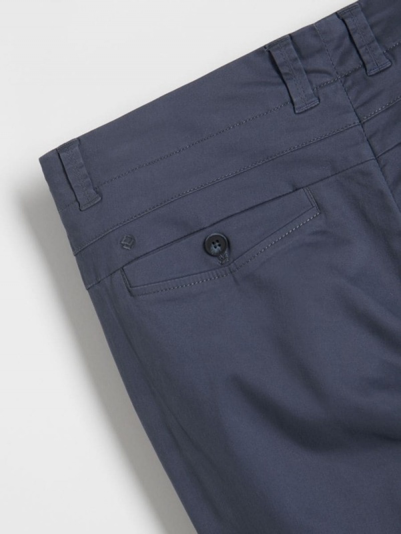 Grey / Blue Reserved Chino Slim Fit Men's Trousers | RYSD-21350