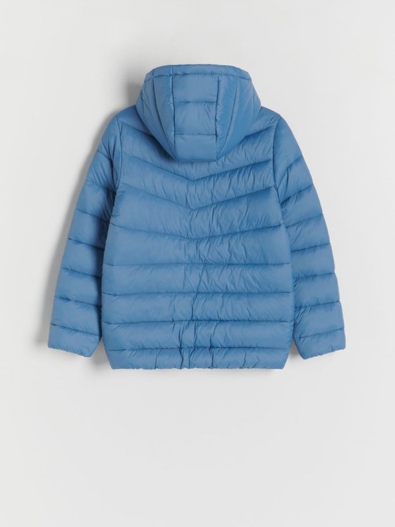 Grey / Blue Reserved Quilted Boys' Jackets | LGCV-45891