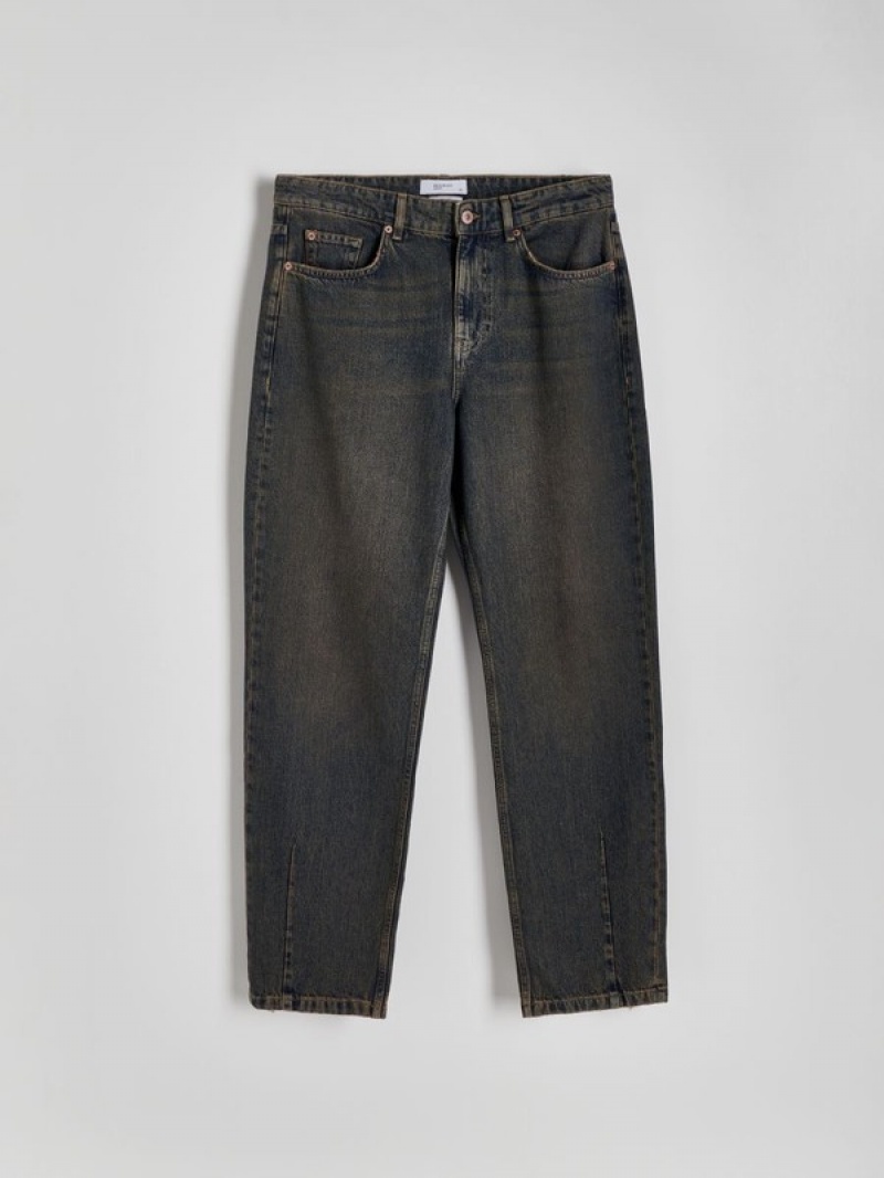 Indigo Reserved Straight Men's Jeans | MCEA-95608