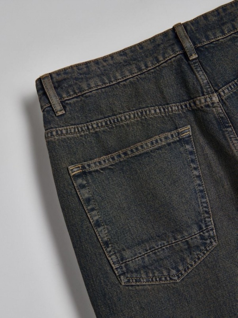 Indigo Reserved Straight Men's Jeans | NKJQ-42097