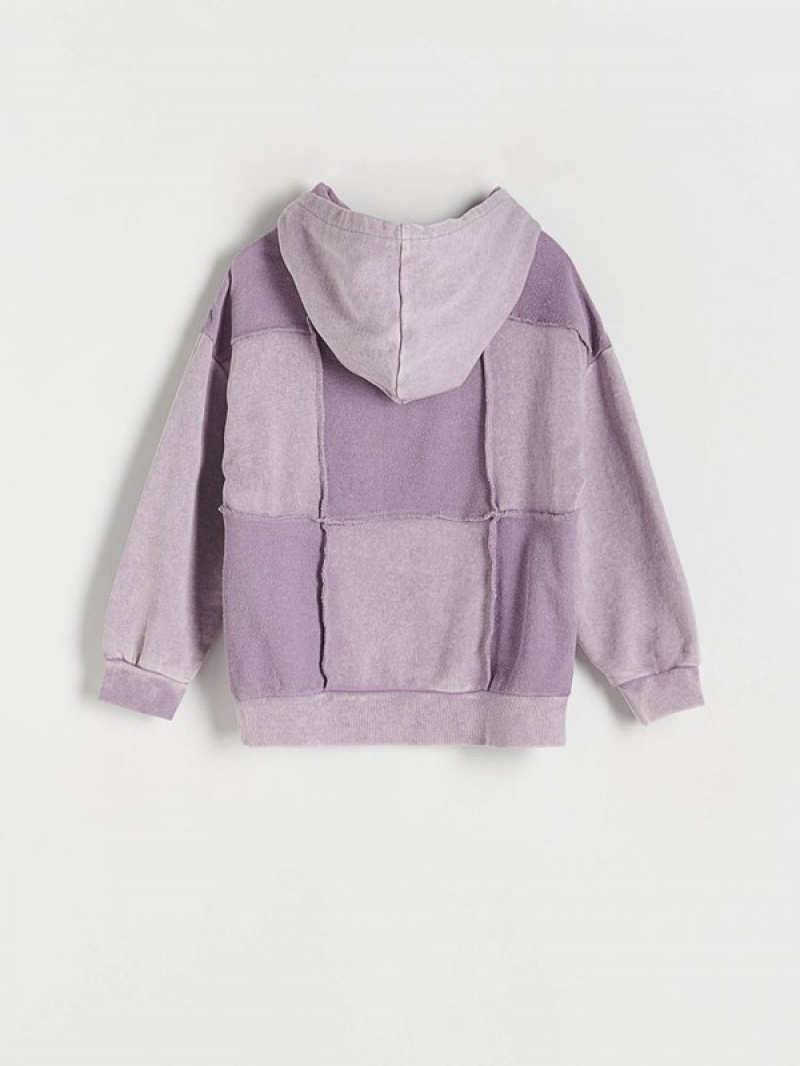 Lavender Reserved Jogging Top Girls' Sweatshirts | GCUS-54290