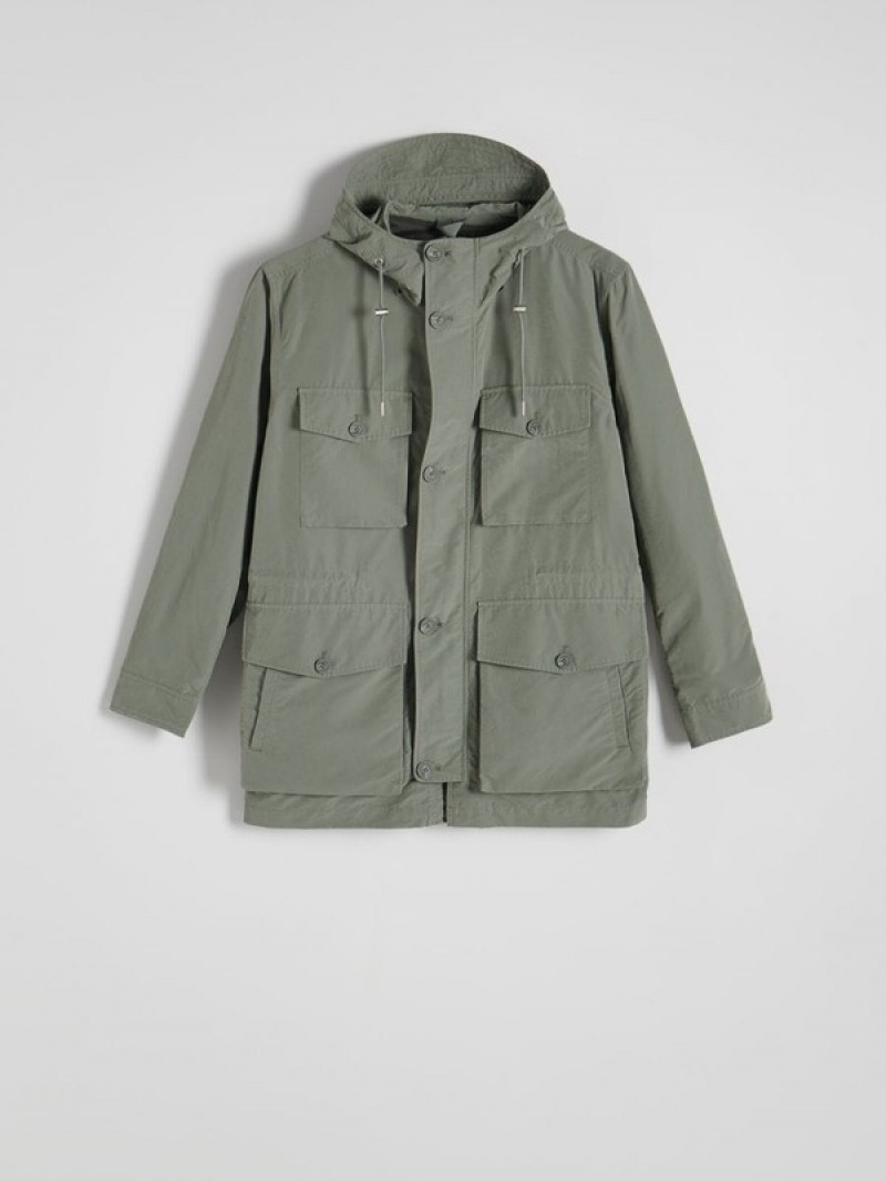 Light Green Reserved Detachable Men's Jackets | OKWC-85164