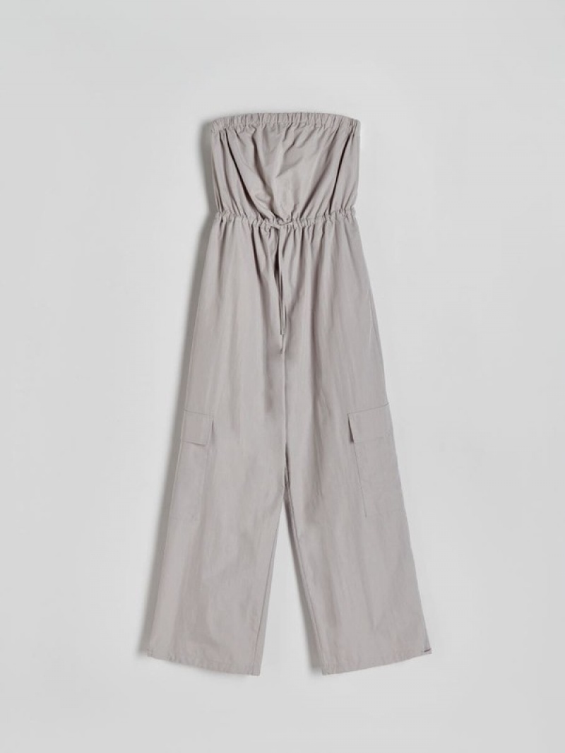 Light Grey Reserved Cargo Jump Women's Dress | RVYB-49873