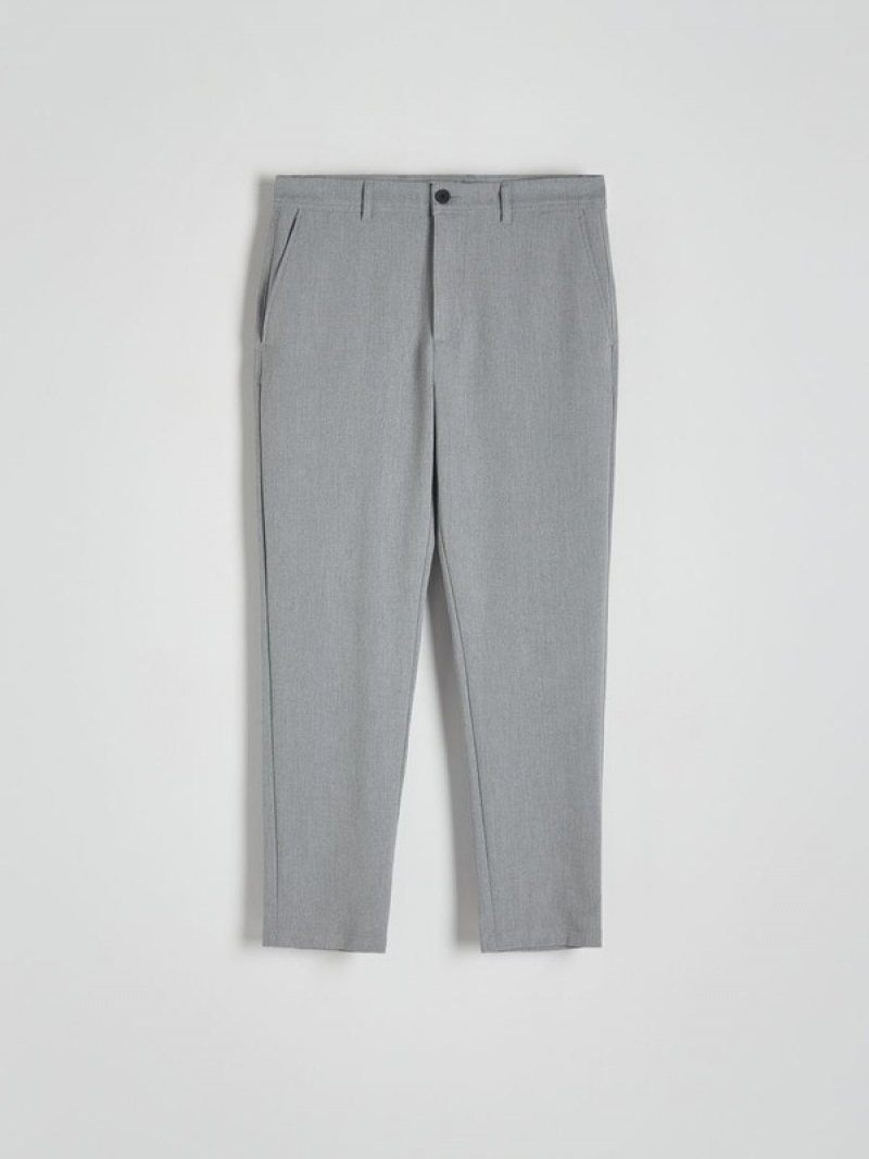 Light Grey Reserved Chino Slim Fit Men's Trousers | LQGM-64521