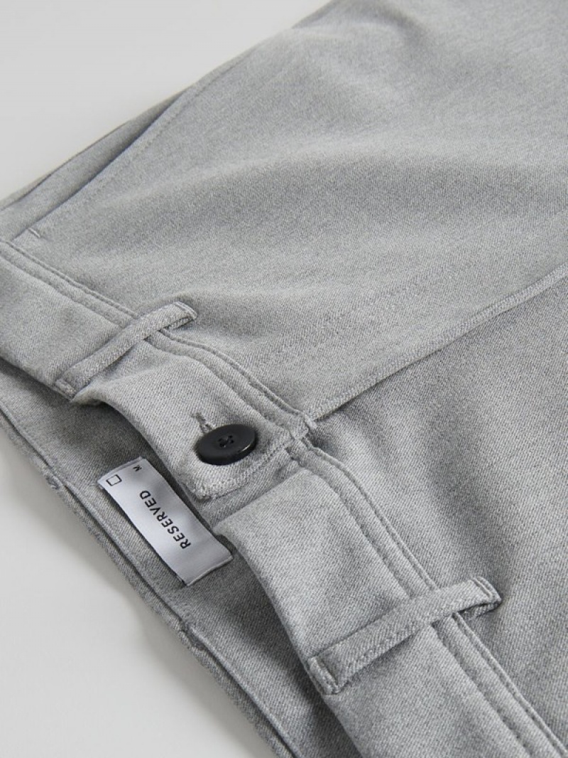 Light Grey Reserved Chino Slim Fit Men's Trousers | LQGM-64521