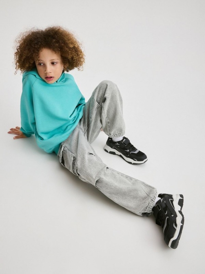 Light Grey Reserved Classic Boys' Jeans | OBKH-94836