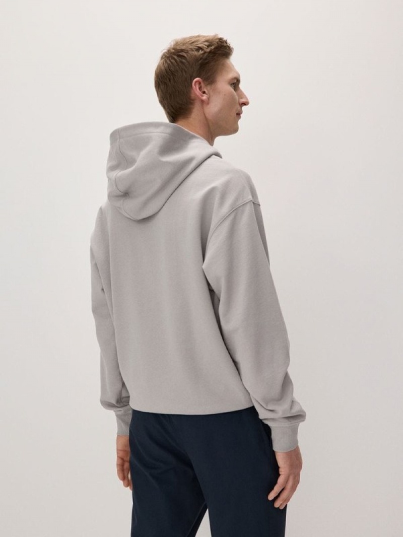 Light Grey Reserved Cotton Men's Sweatshirts | VTQK-27943