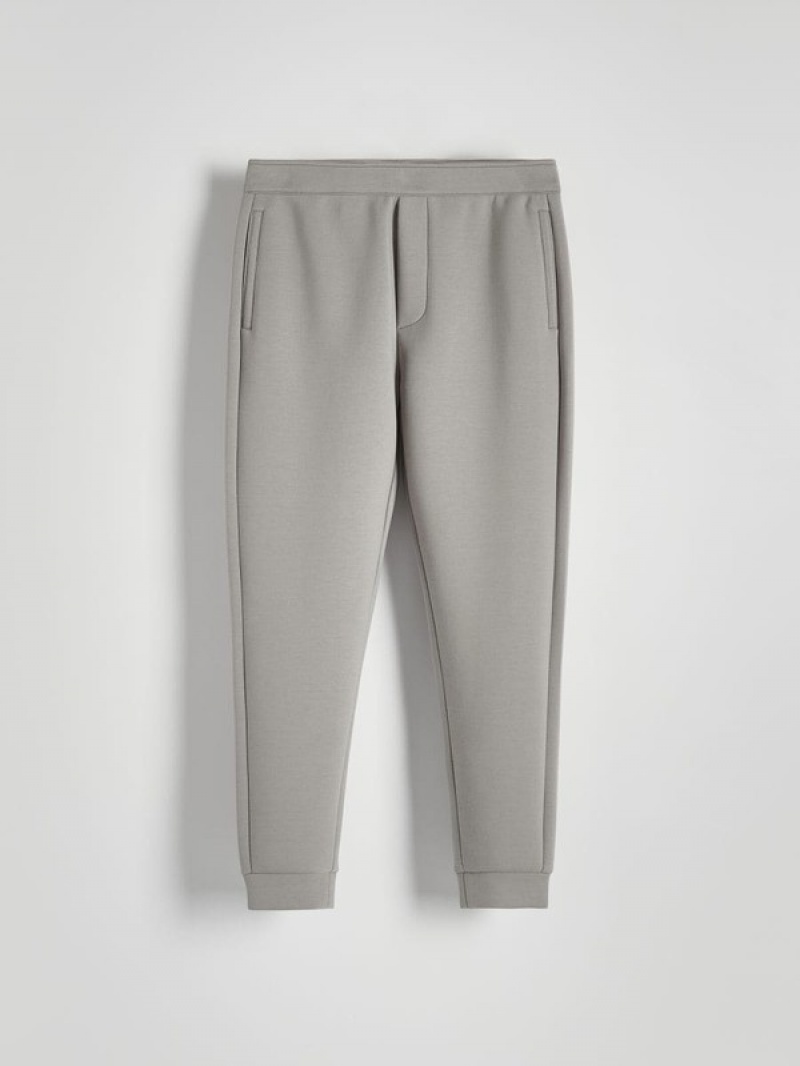 Light Grey Reserved Quilted Men's Trousers | KEZT-82754