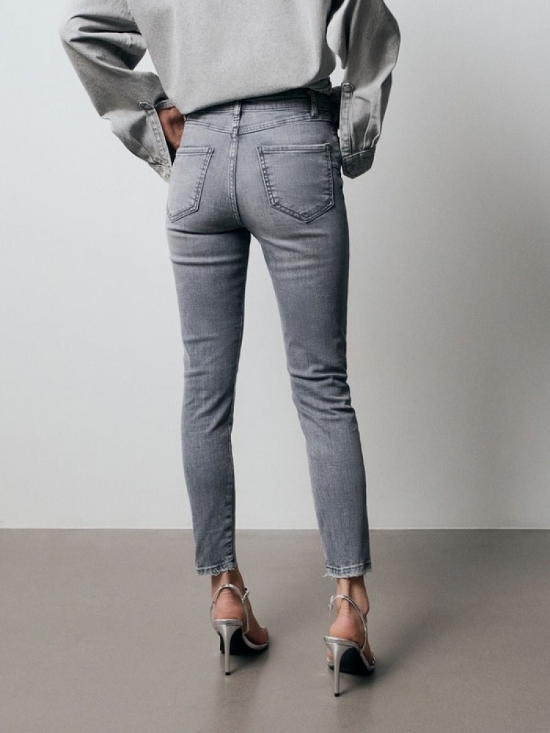 Light Grey Reserved Sculpt Women's Jeans | AHZX-34967