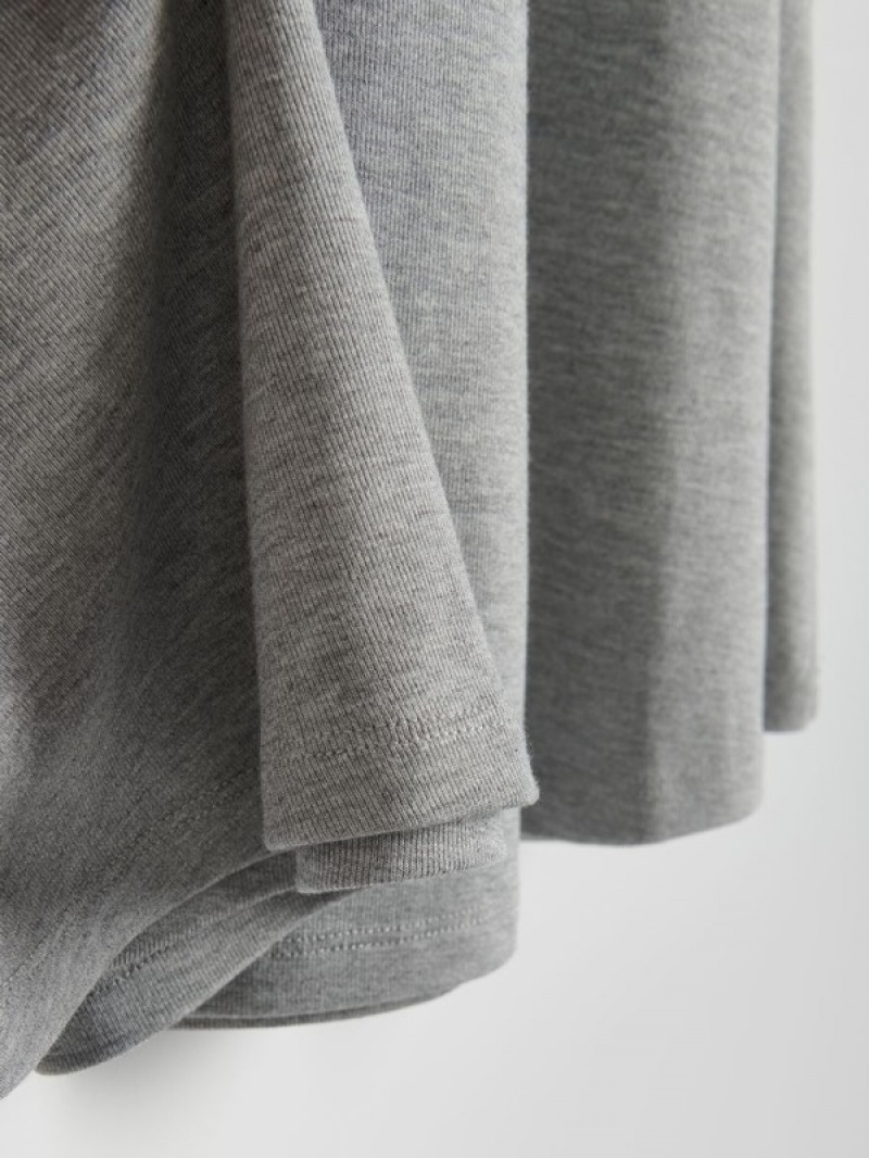 Light Grey Reserved Viscose Jersey Women's Skirts | UQTP-29408