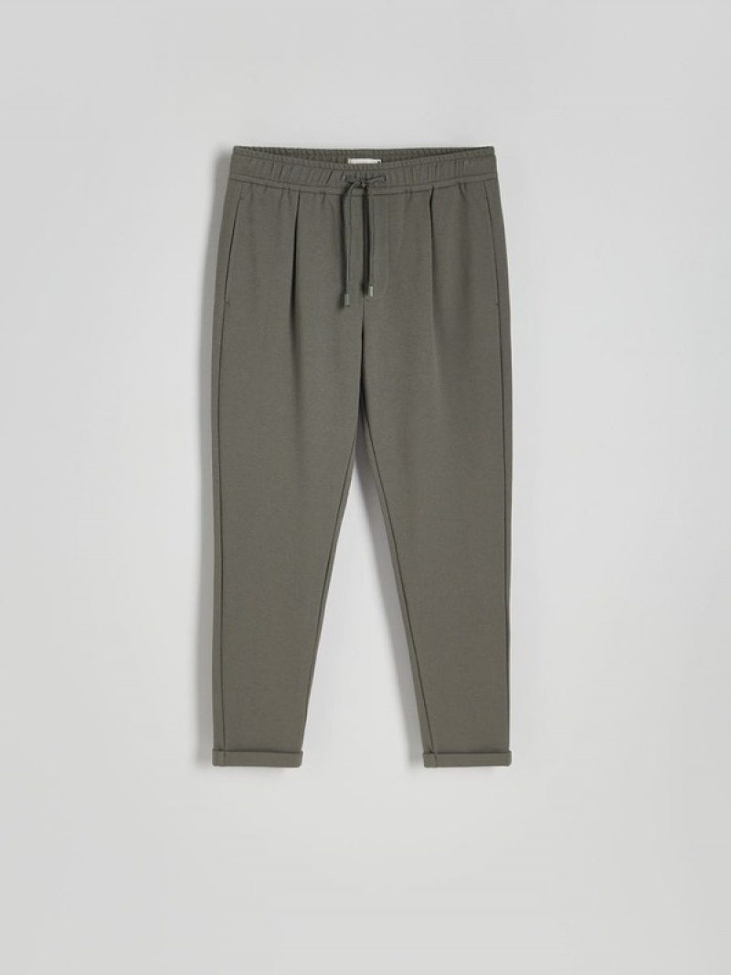 Light Olive Reserved Regular Men's Trousers | DRIV-09214