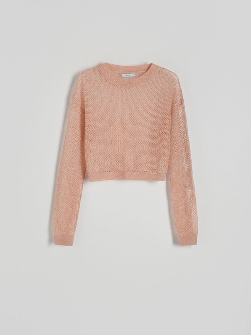 Light Orange Reserved Viscose Rich Women's Sweaters | GEUD-59426