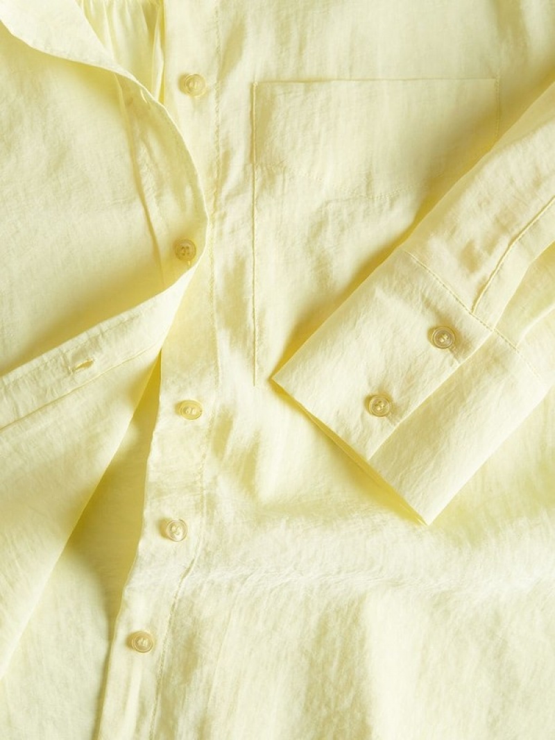 Light Yellow Reserved Modal Blend Women's Shirts | RWFI-06451