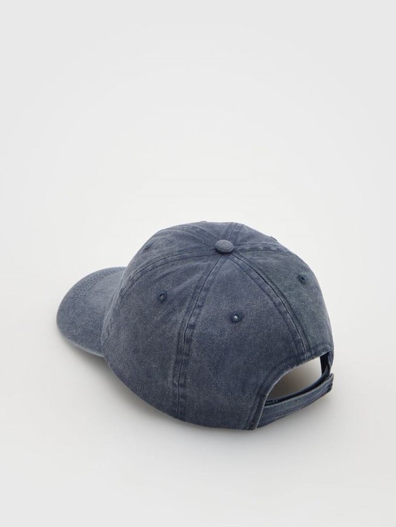 Navy Reserved Baseballwash Effect Men's Caps | PKTN-24197