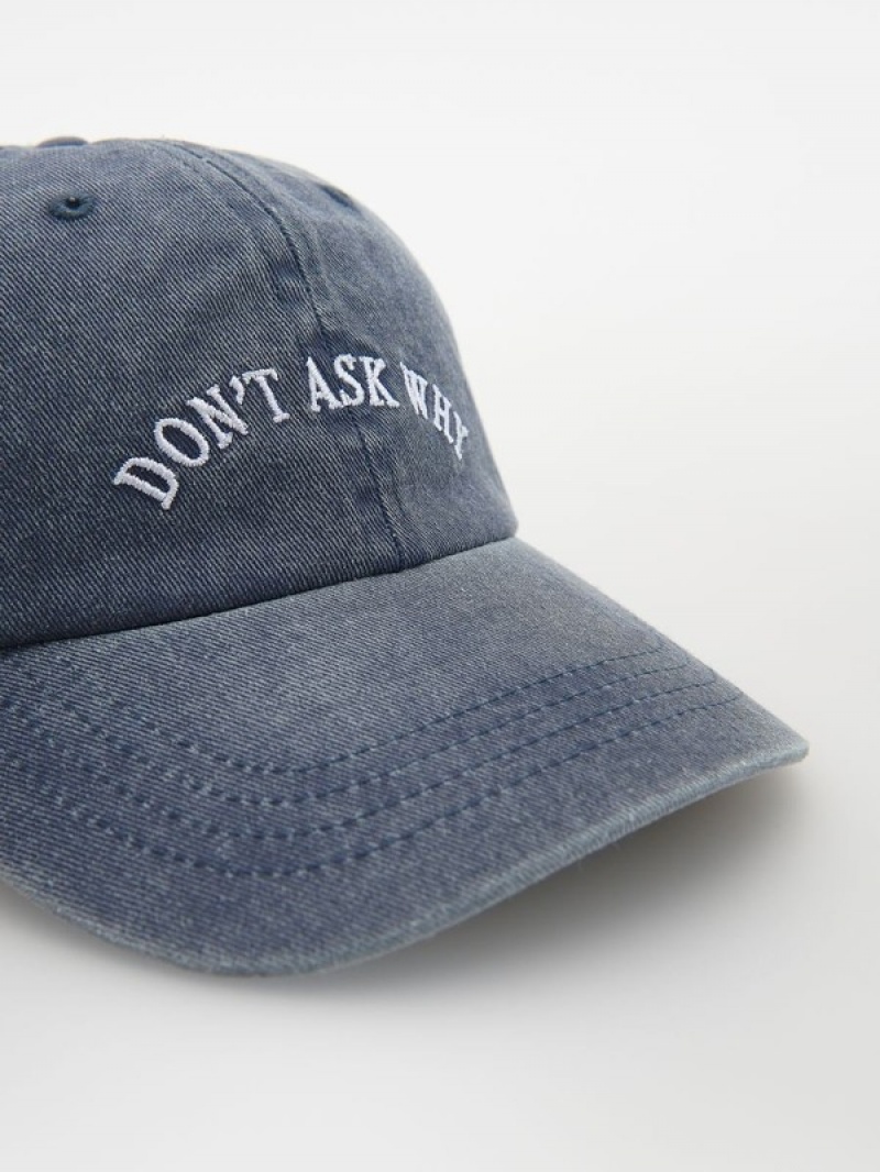 Navy Reserved Baseballwash Effect Men's Caps | PKTN-24197