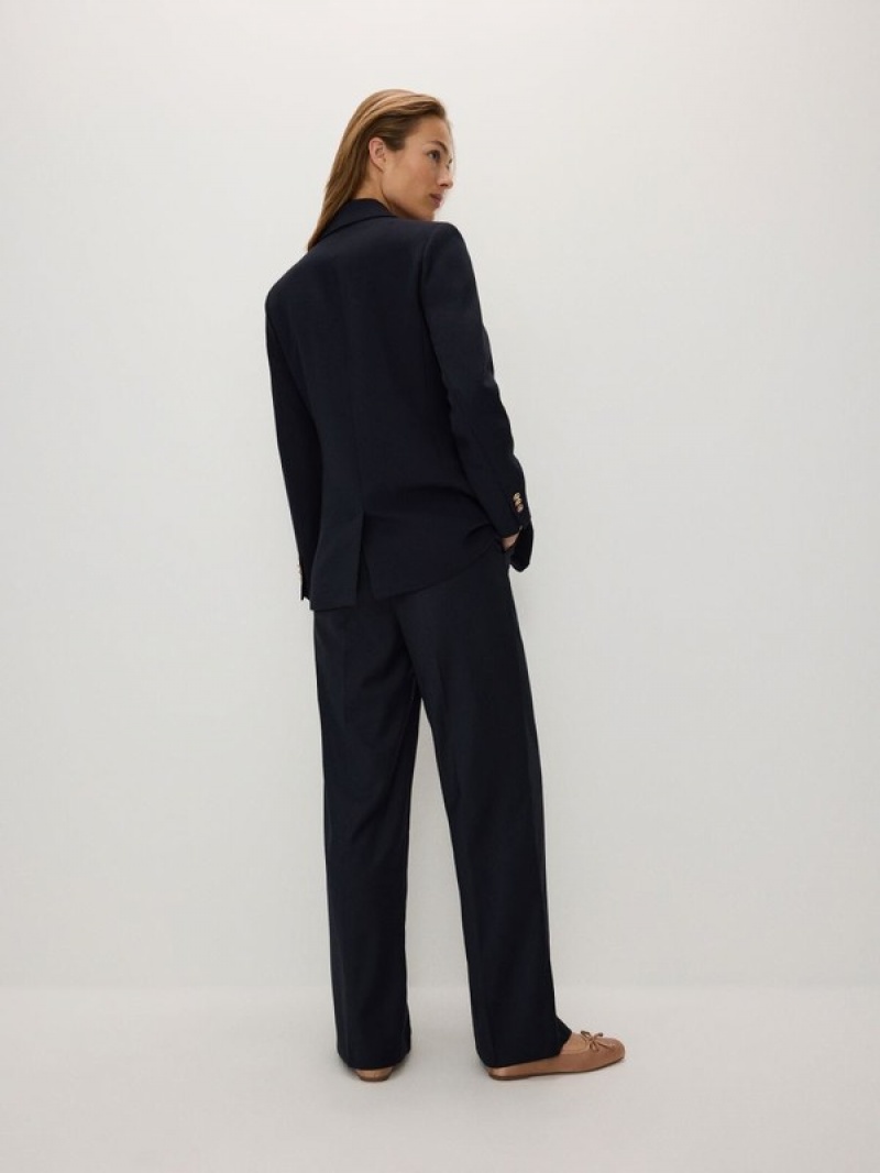 Navy Reserved Cargo Women's Trousers | MTKB-18902