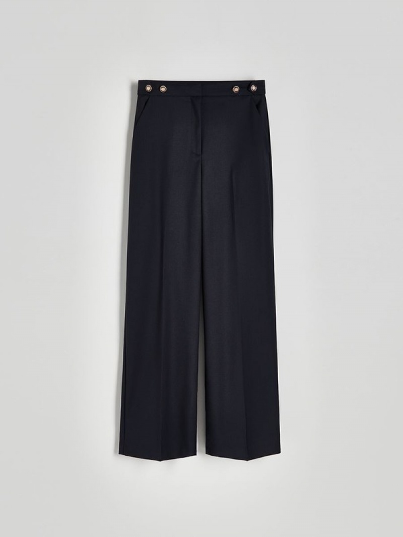 Navy Reserved Cargo Women's Trousers | MTKB-18902