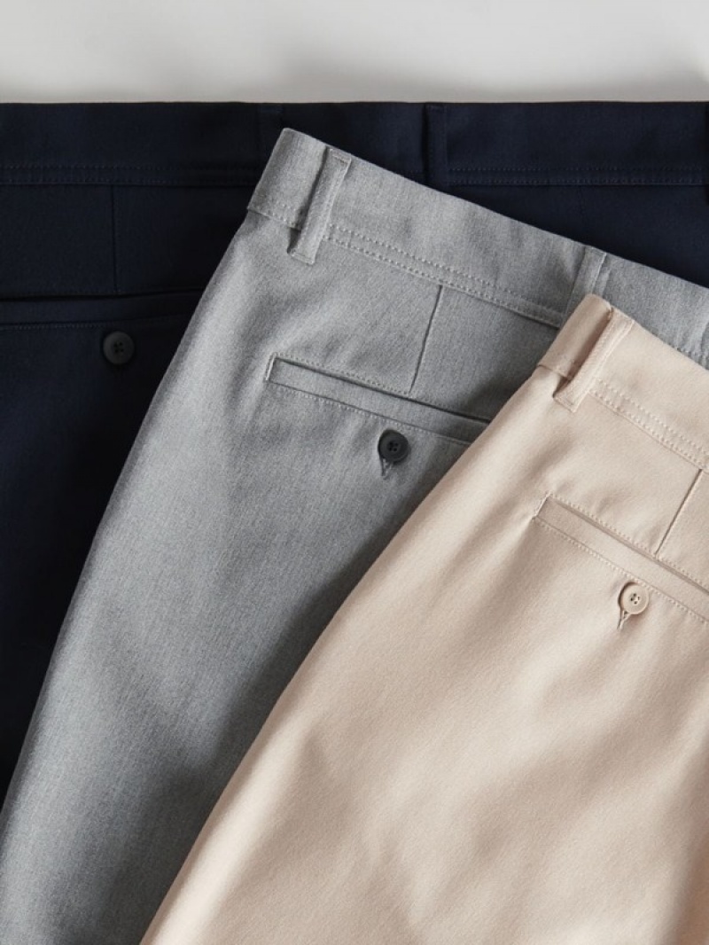 Navy Reserved Chino Slim Fit Men's Trousers | LURM-73954