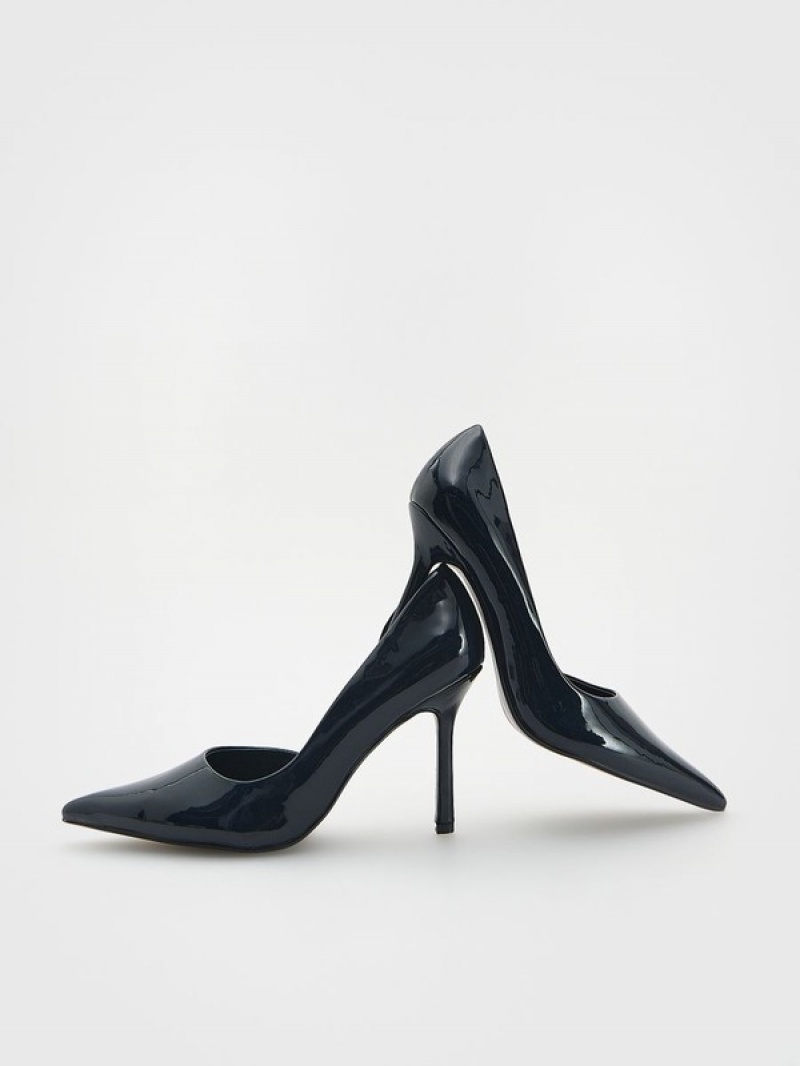 Navy Reserved High Pumps Women's Heels | VTEP-09315