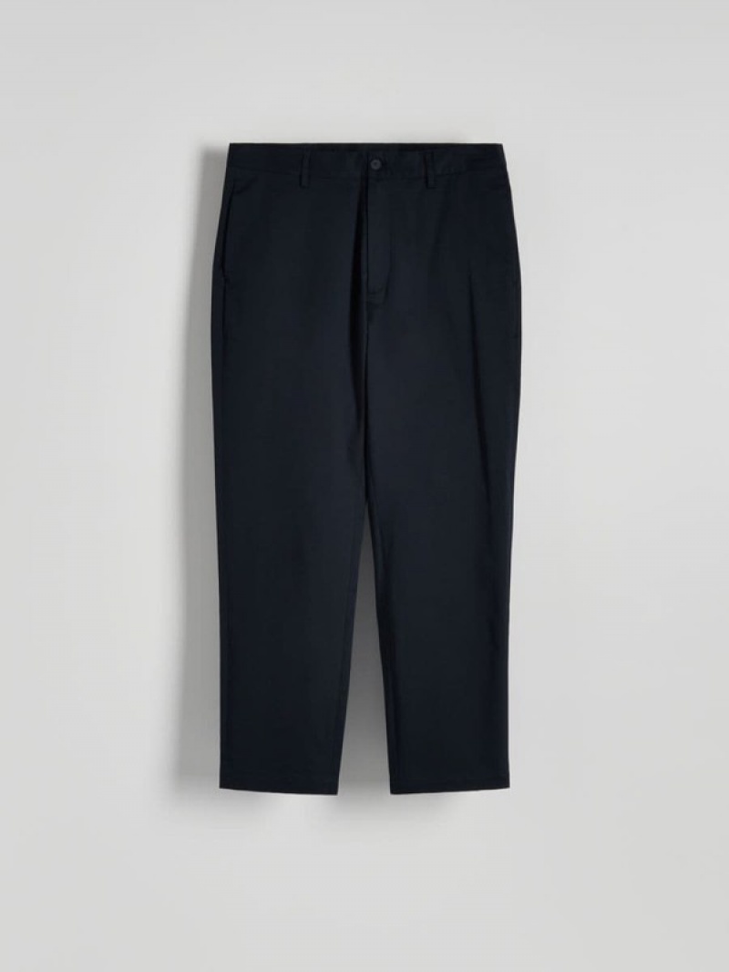 Navy Reserved Leisure Fit Chino Men's Trousers | RMOA-69107