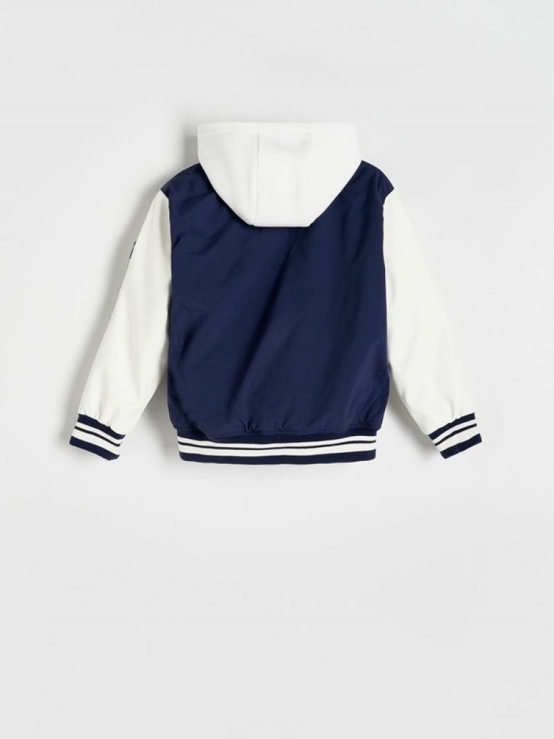 Navy Reserved Oversized Bomber Boys' Jackets | NVPA-54398