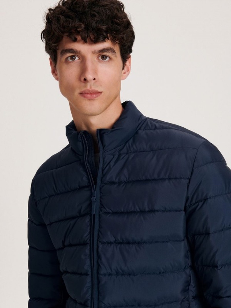 Navy Reserved Quilted Men's Jackets | TNLA-83057