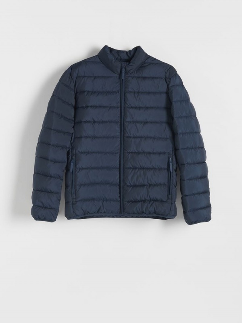 Navy Reserved Quilted Men's Jackets | TNLA-83057