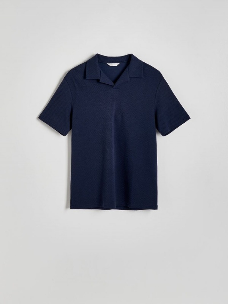 Navy Reserved Regular Fit Men's Polo Shirts | HEIM-39687