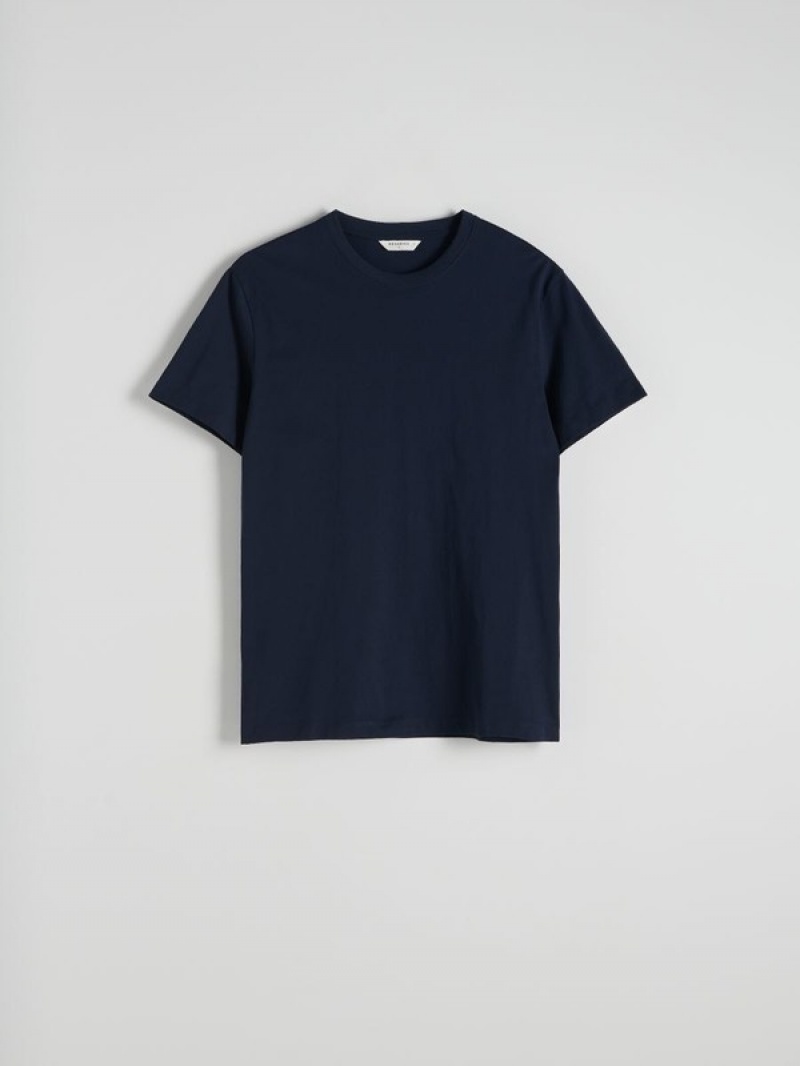 Navy Reserved Regular Fit Men's T-shirts | FSKW-70934