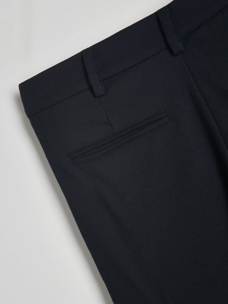 Navy Reserved Slim Cargo Men's Trousers | MQHX-37189