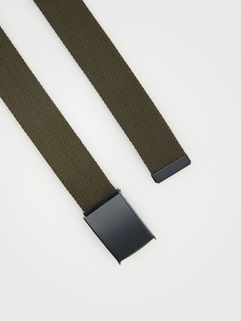 Olive Reserved Webbingbuckle Men's Belts | YUOR-31564