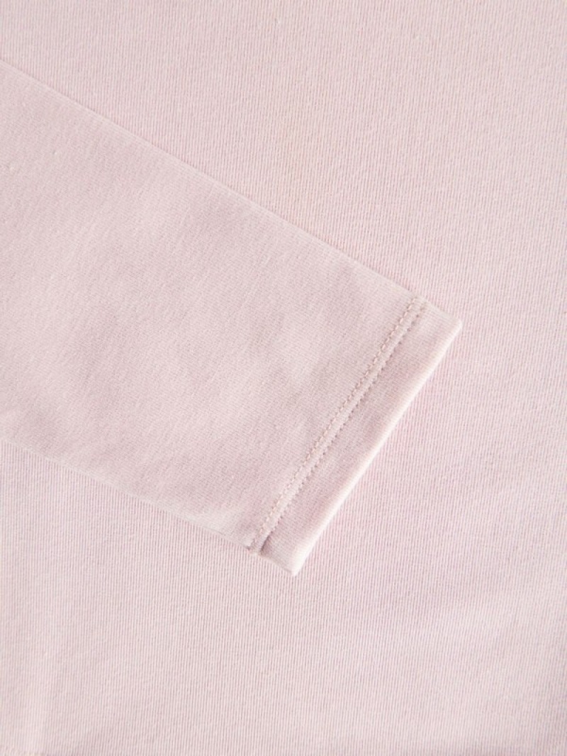 Pink Reserved Blouse Tied At The Waist Women's Shirts | PAWH-92538