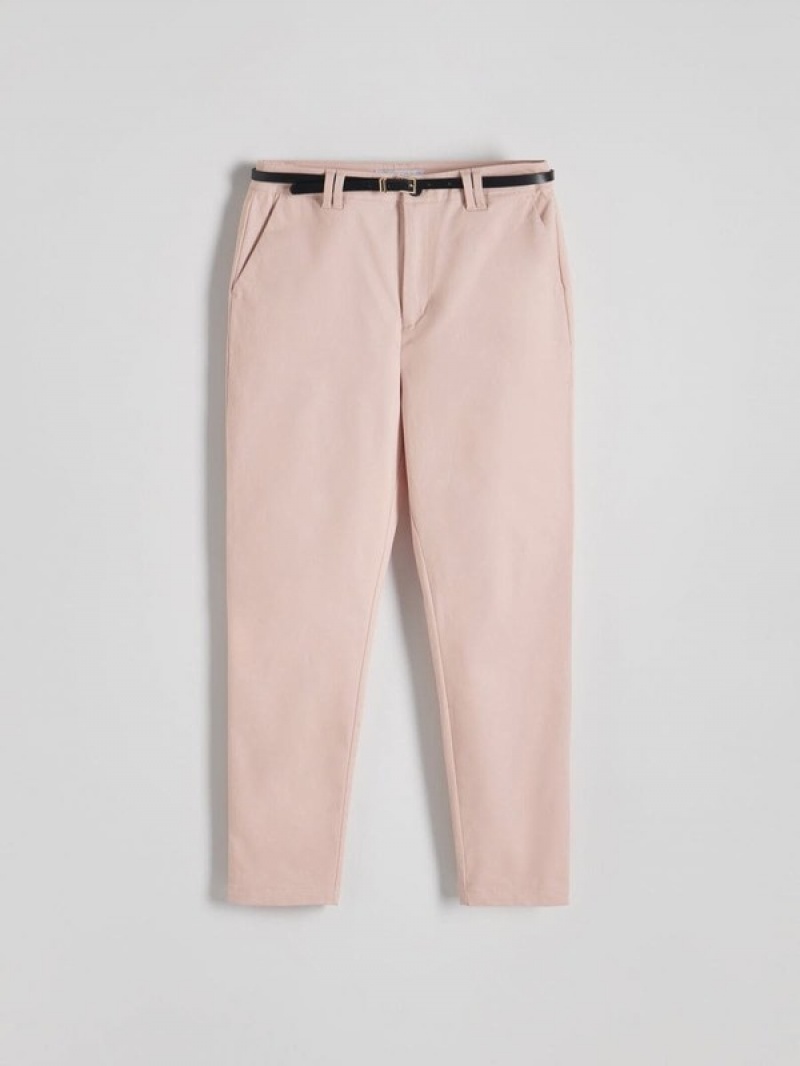 Pink Reserved Chino With Women's Trousers | GRZV-64790