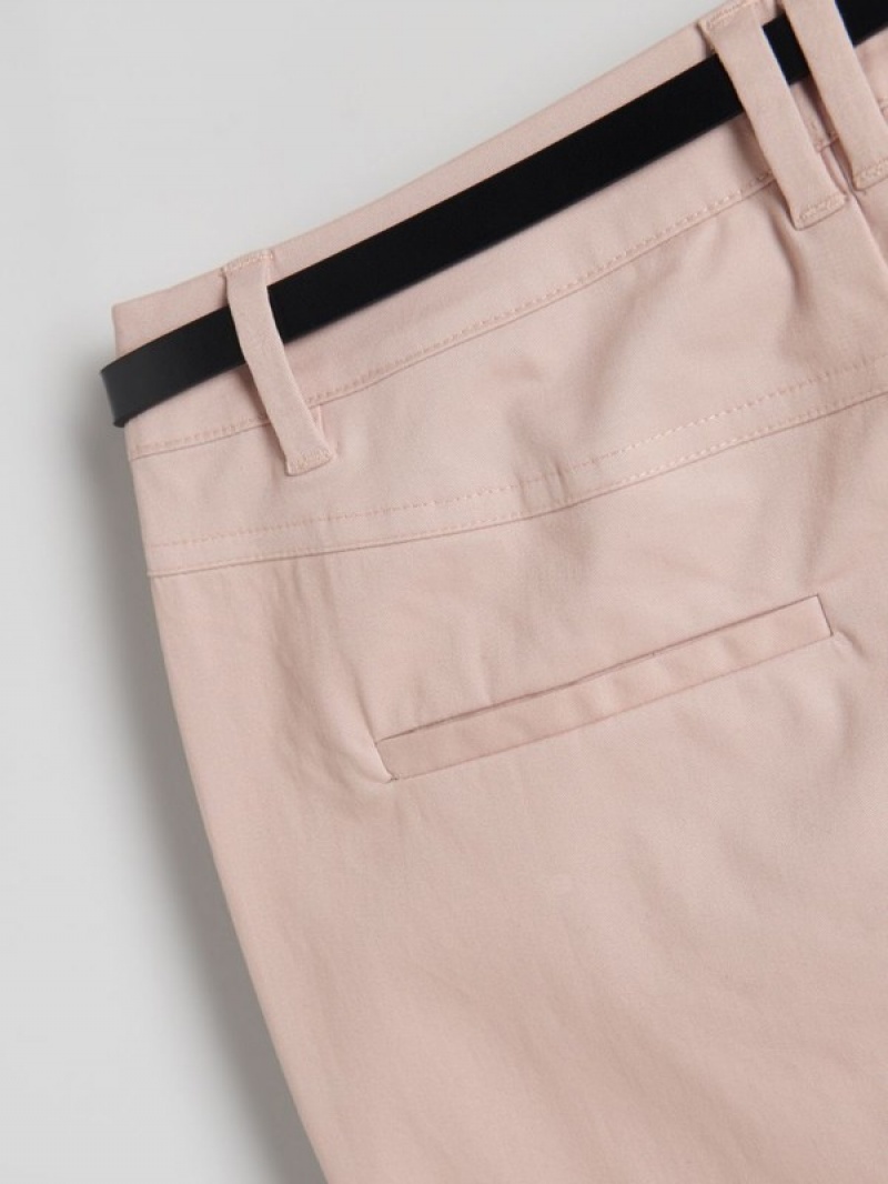 Pink Reserved Chino With Women's Trousers | GRZV-64790