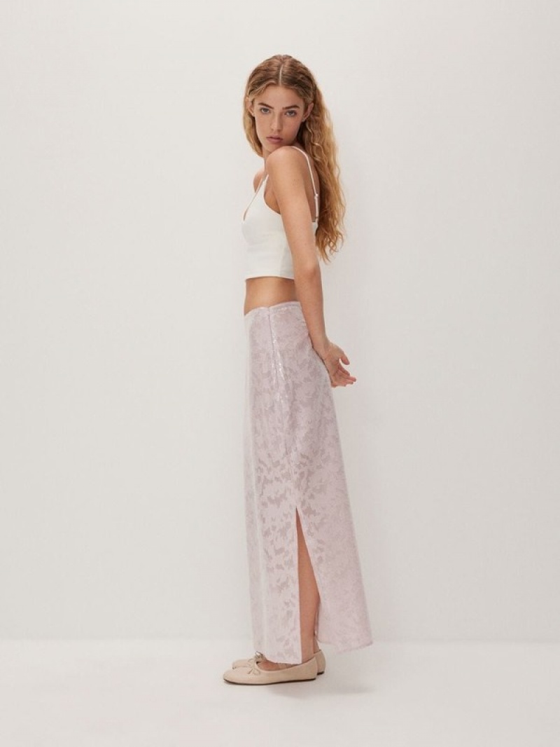 Pink Reserved Cotton Women's Skirts | JFMB-60429