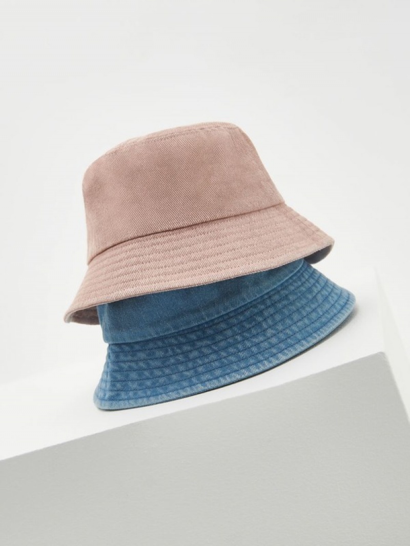 Pink Reserved Denim Bucket Girls' Hats | GKRZ-49013