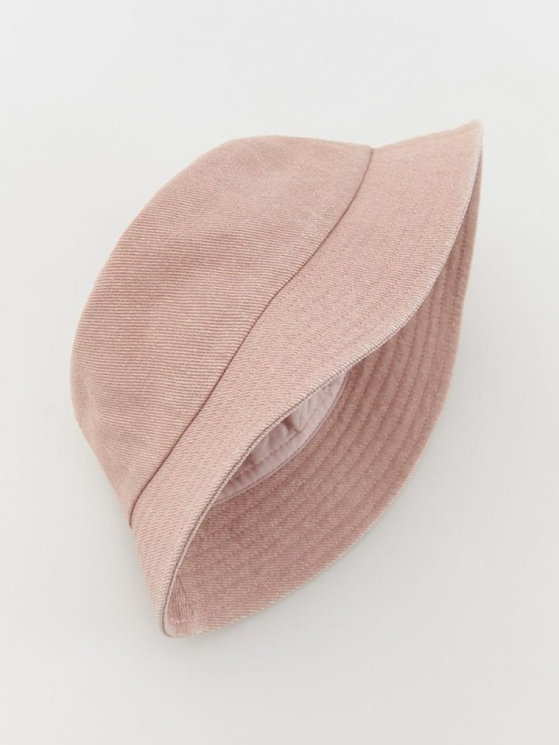 Pink Reserved Denim Bucket Girls' Hats | GKRZ-49013