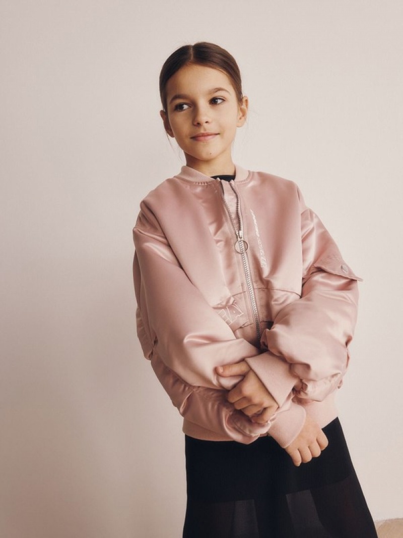 Pink Reserved Outer Girls' Jackets | TCEO-51032