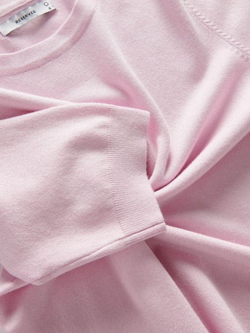 Pink Reserved Viscose Rich Women's Sweaters | OWDL-84169