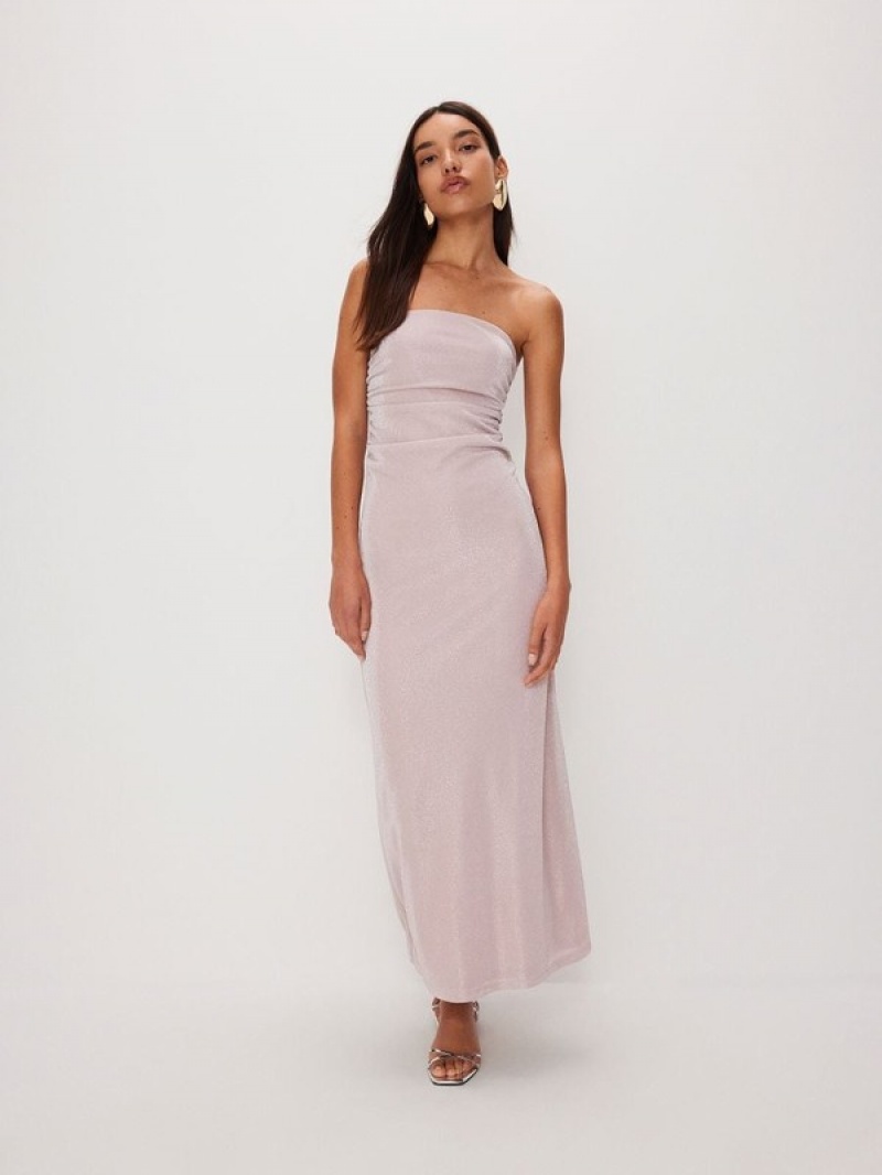 Pink Reserved Viscose Women's Dress | ZNXF-85320