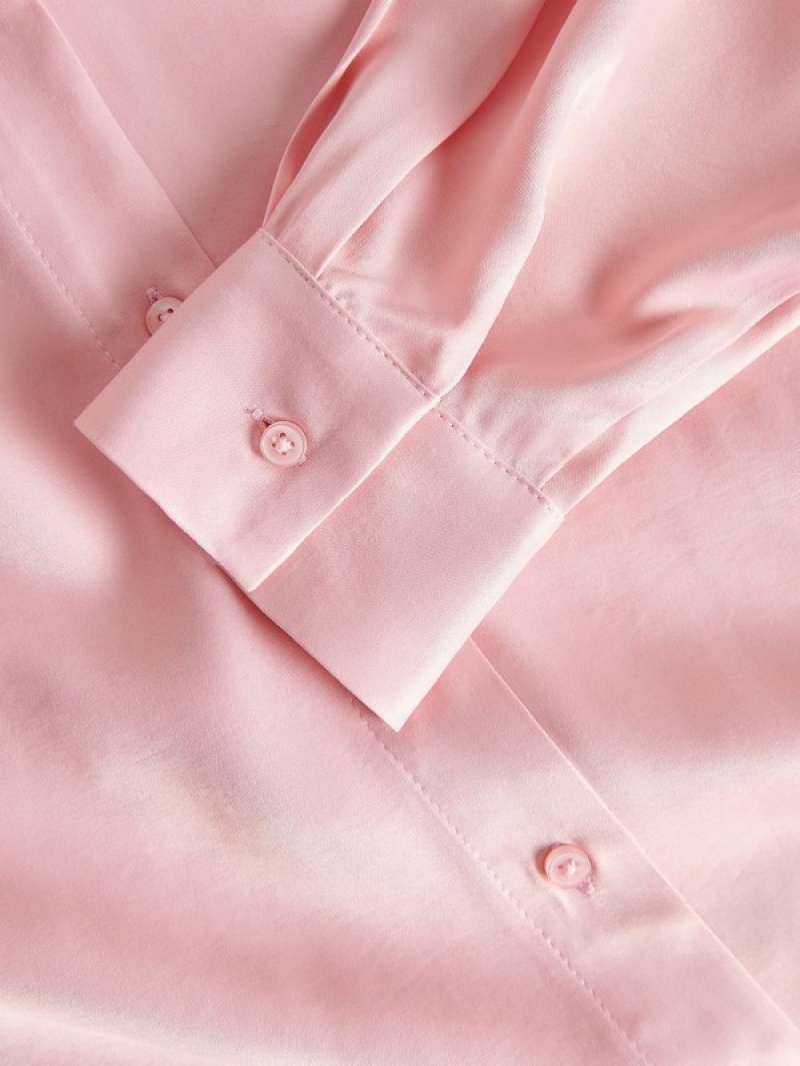 Pink Reserved Viscose Women's Shirts | AVRJ-30458