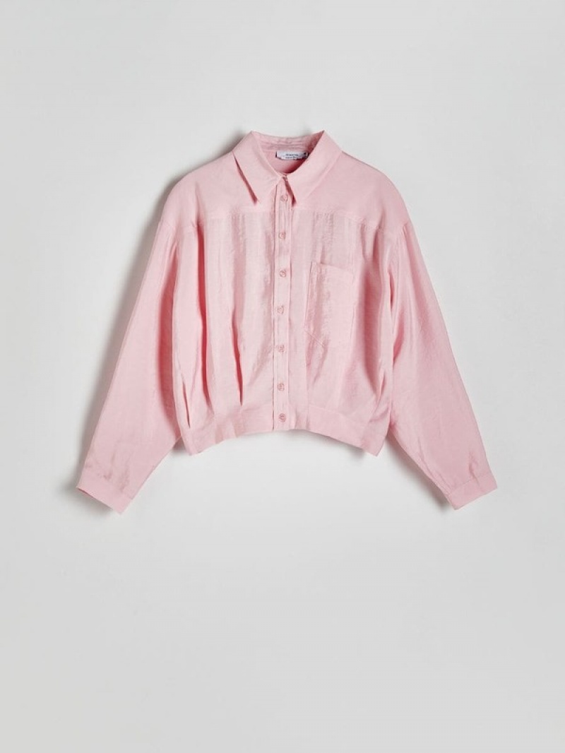 Pink Reserved Viscose Women's Shirts | ZVYP-63518