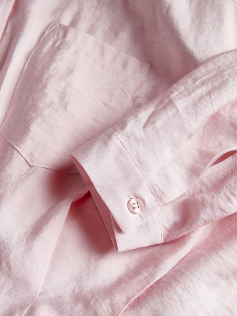 Pink Reserved Viscose Women's Shirts | ZVYP-63518