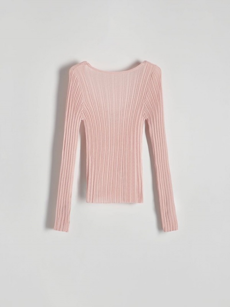 Pink Reserved Viscose Women's Sweaters | HRSF-32864