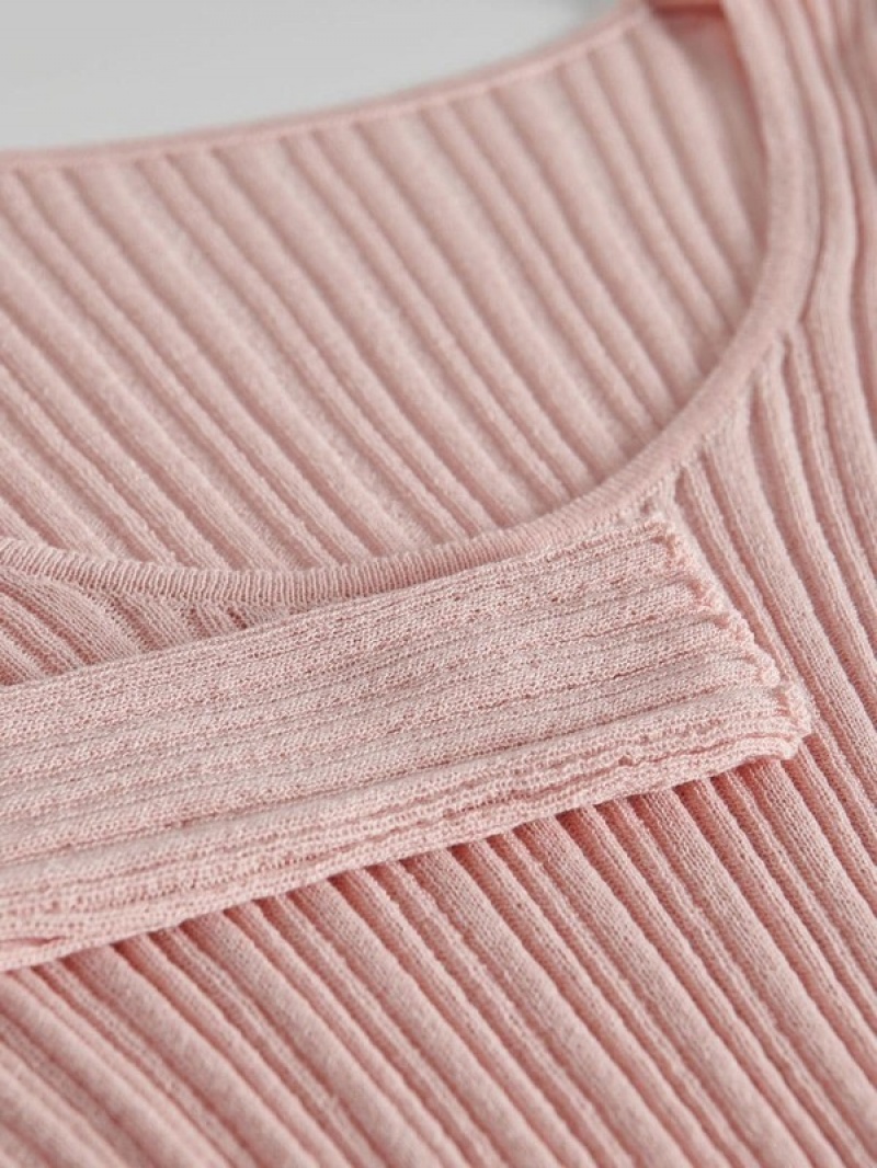 Pink Reserved Viscose Women's Sweaters | HRSF-32864